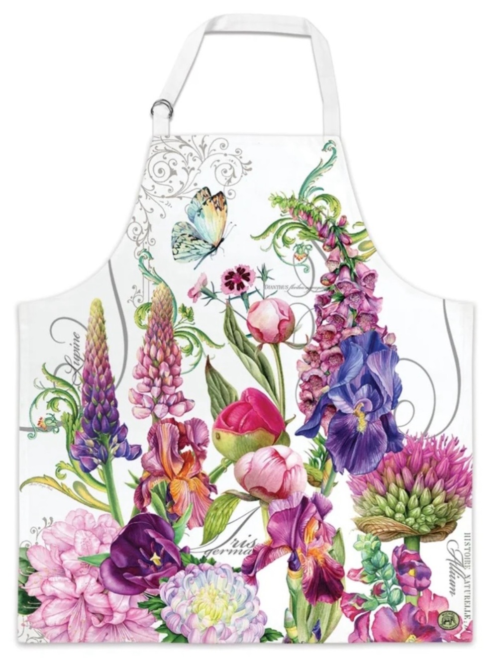 NEW Michel Design Works “Deborah’s Garden” Floral Watercolor Cotton Apron